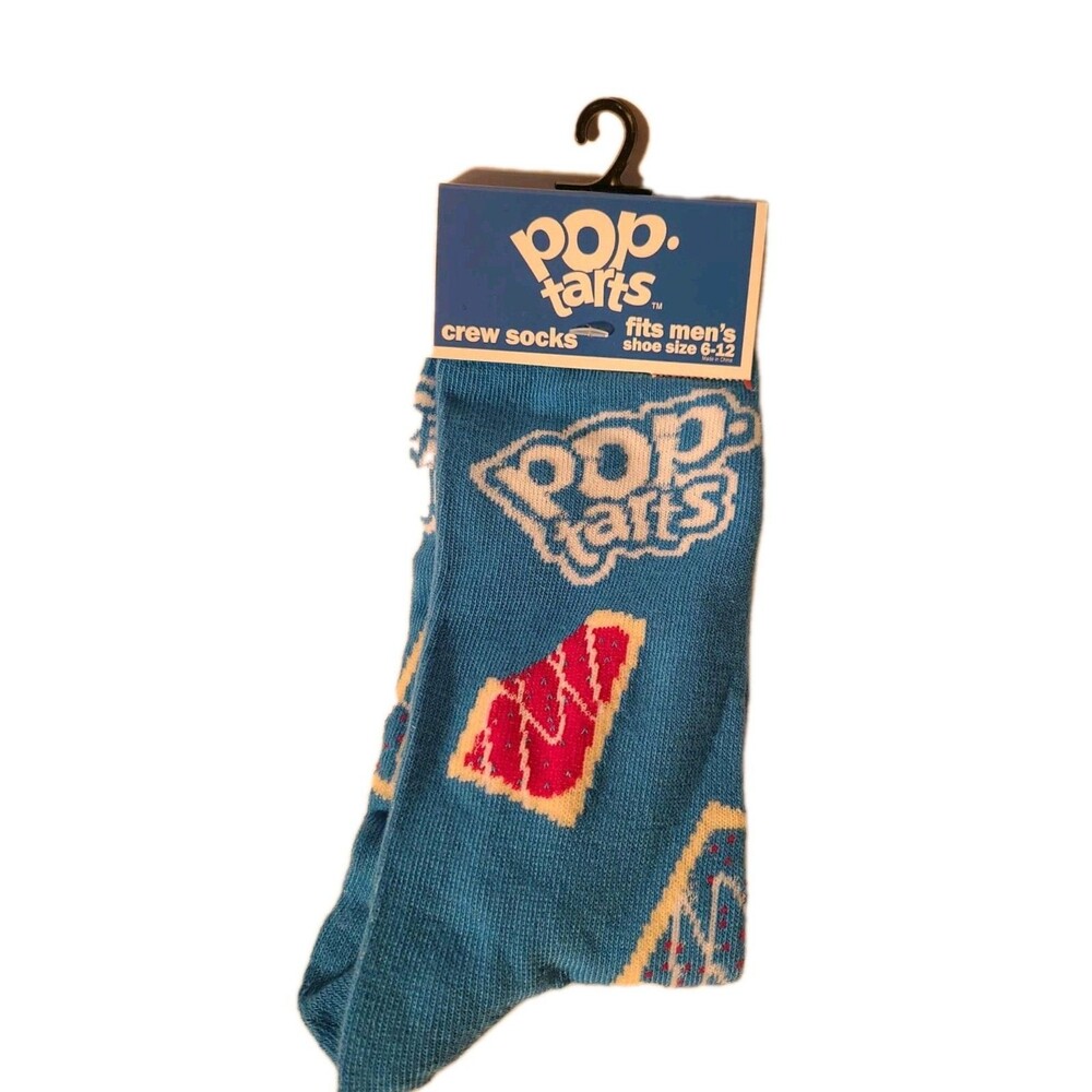 Pop Tarts SOCKS Food Crazy Sock Mens Size 6-12 Crew Novelty Gift Cereal Fun NEW